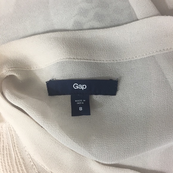 GAP Ivory Sheer Blouse, Size 8 - Picture 8 of 10